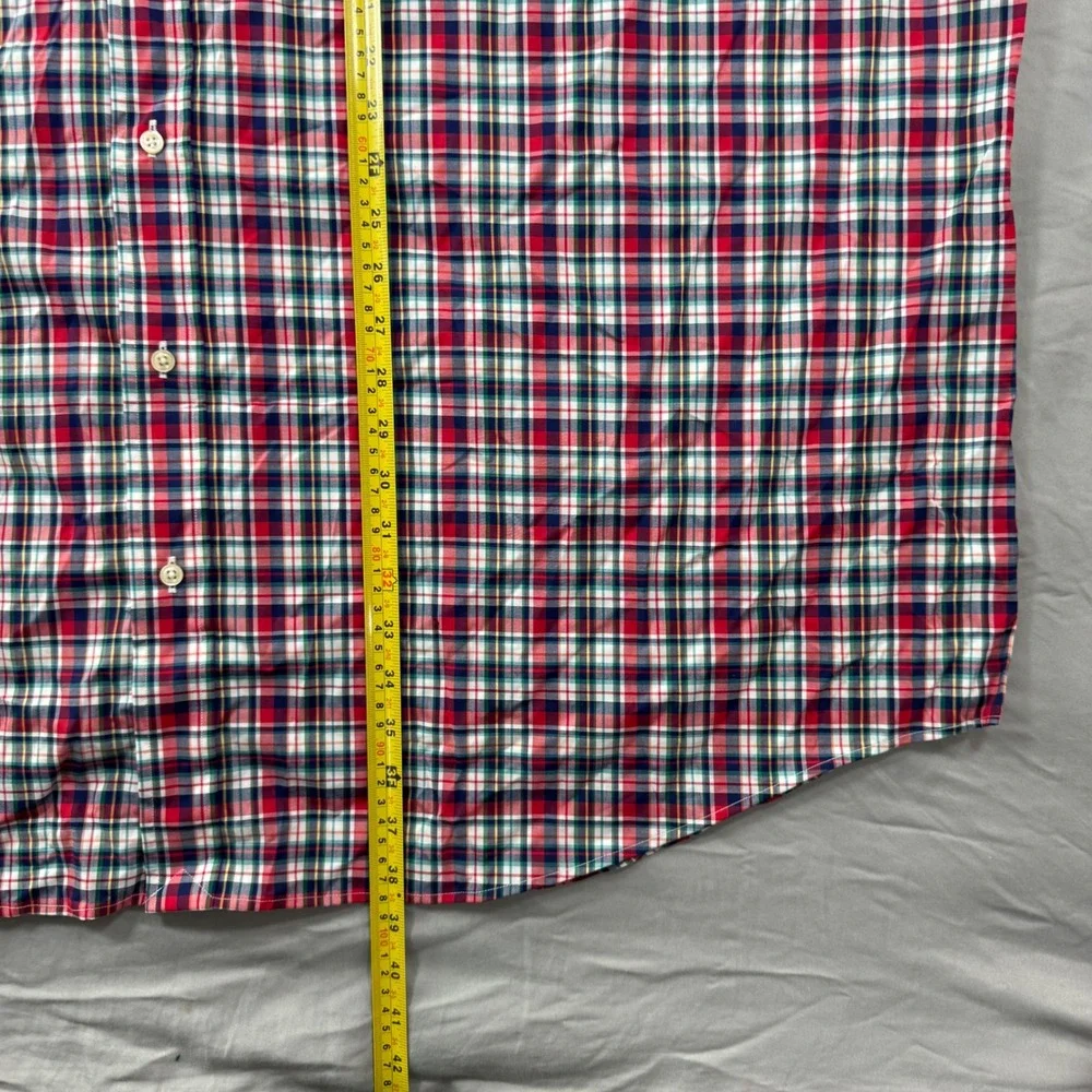 NWT Polo Ralph Lauren Mens 4XLT Plaid Button Down Shirt Red Cotton‎ Stretch $110